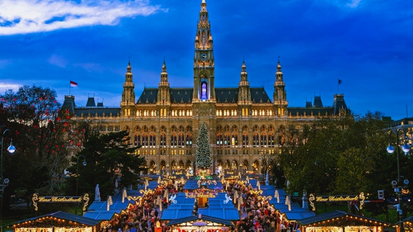 Julmarknad Wien, traditionell marknad på Wien stadshus i december