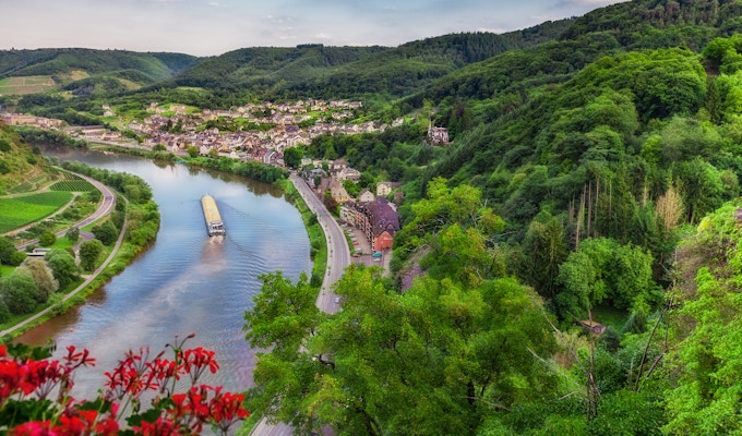 Cochem en stad vid floden Mosel