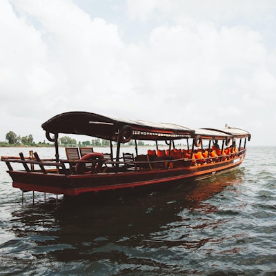 Sampaner som brukes på utfluktene på Mekong