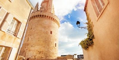 Torn av lykta, La Rochelle från stadssikten, Frankrike