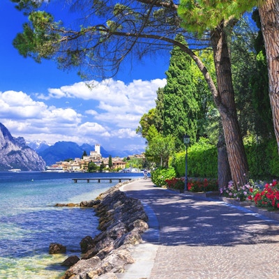Scenery of Northen Italy. Malcesine on Lago di Garda