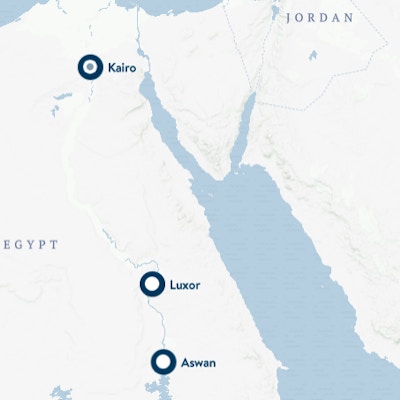 Karta över Egypten