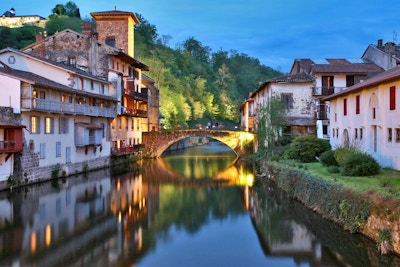 Saint Jean Pied de Port, Frankrike; utgångspunkt för pilgrimsfarten till Santiago de Compostela.