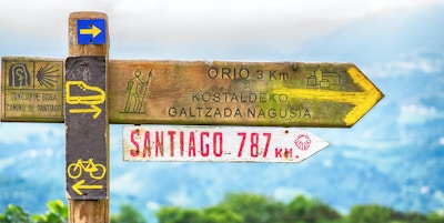 Skyltar på Camino de Santiago